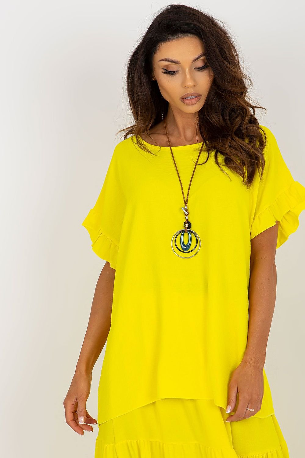 TEEK - Tilted Ruffled Blouse TOPS TEEK MH yellow One Size