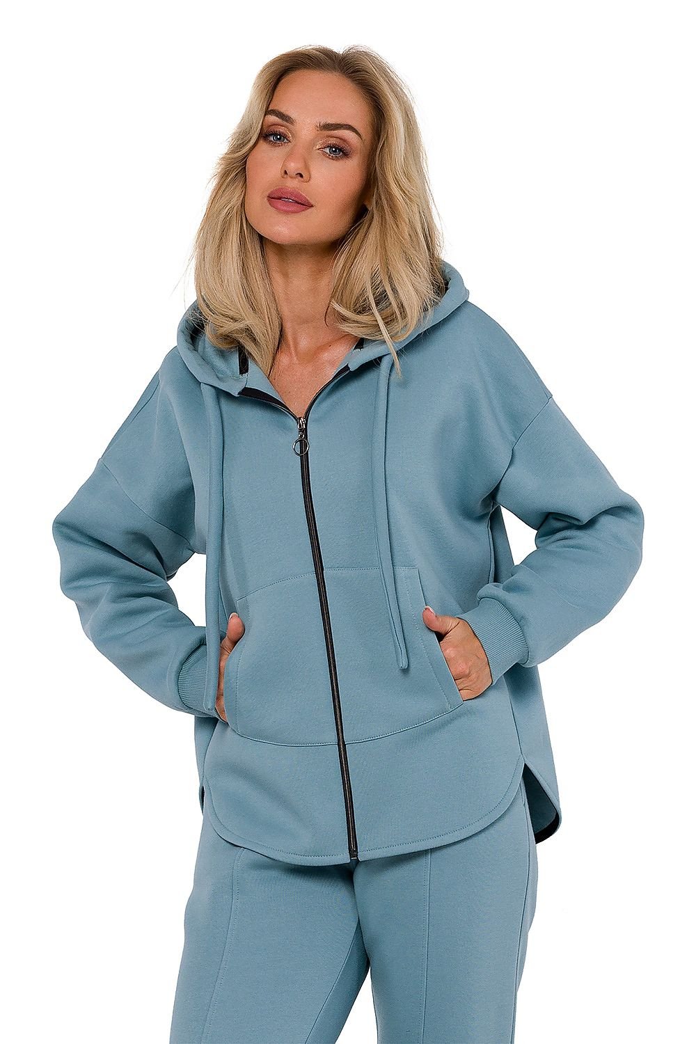 TEEK - Zip Up Pocketed Hoodie JACKET TEEK MH grey moss S/M