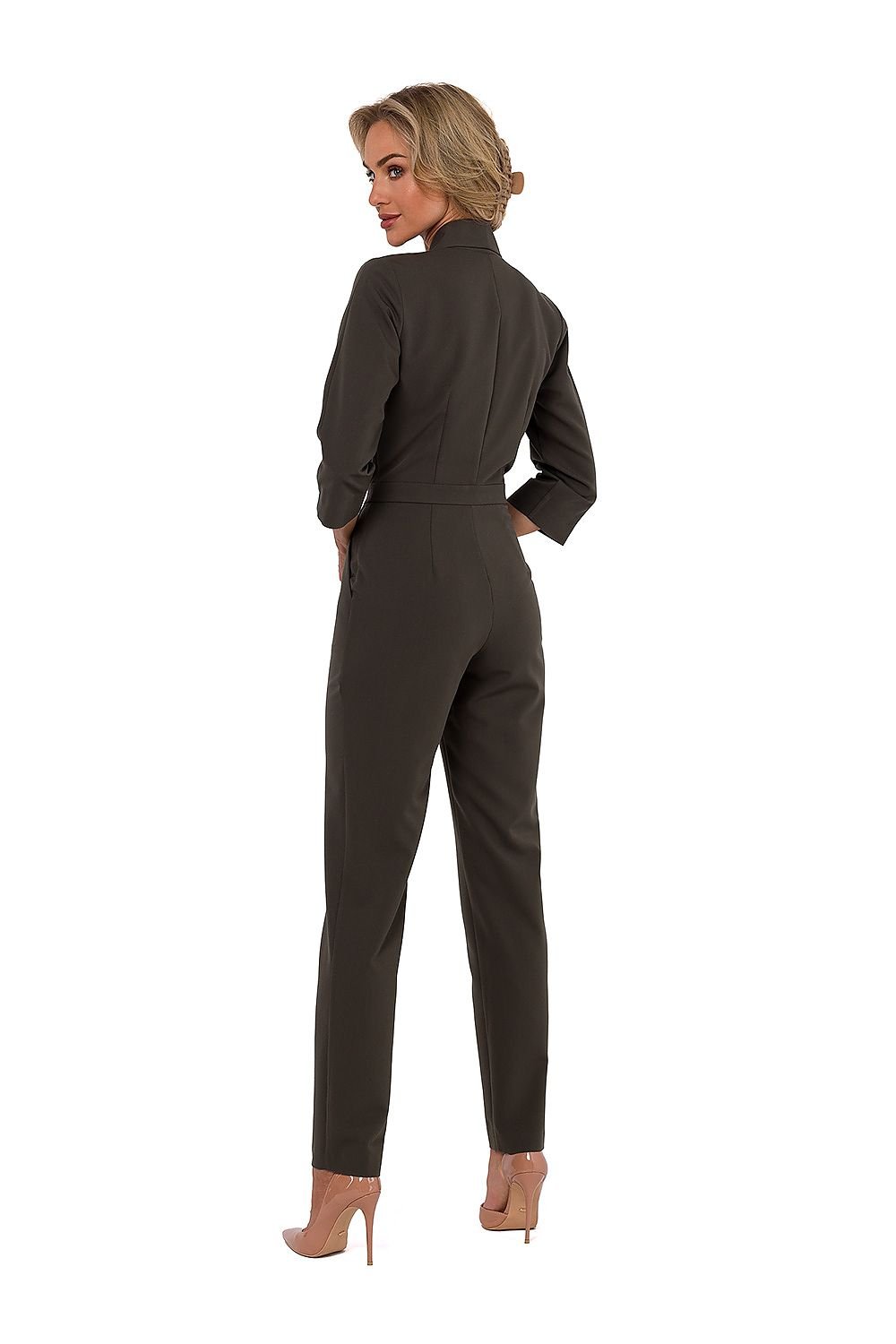 TEEK - Pocketed Sleek V-Neck Supervise Jumpsuit JUMPSUIT TEEK MH