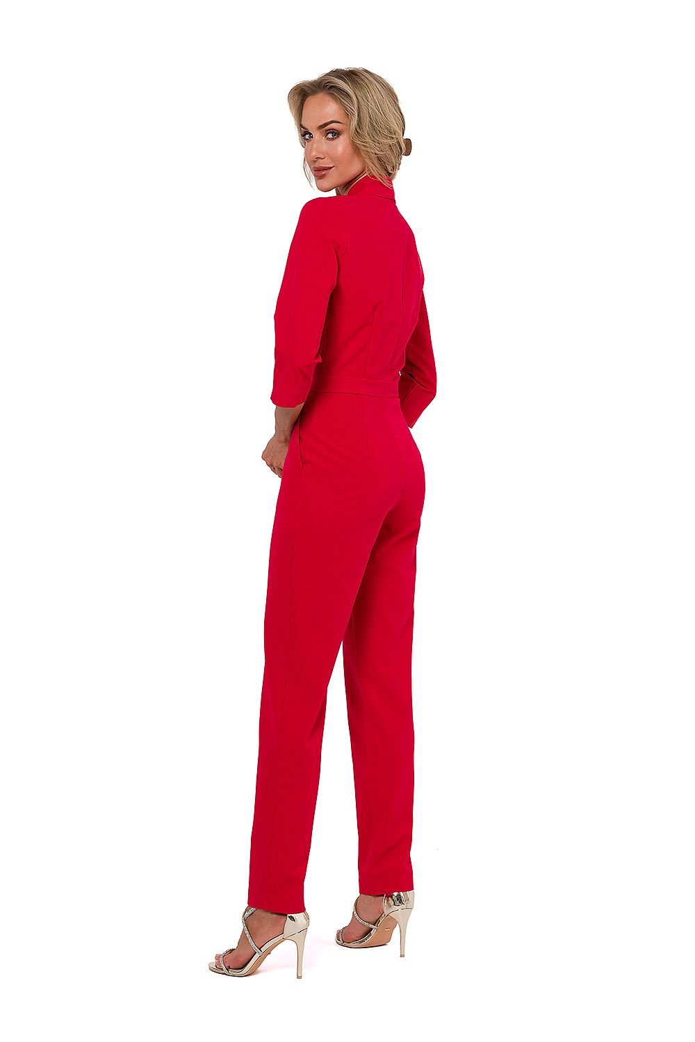 TEEK - Pocketed Sleek V-Neck Supervise Jumpsuit JUMPSUIT TEEK MH