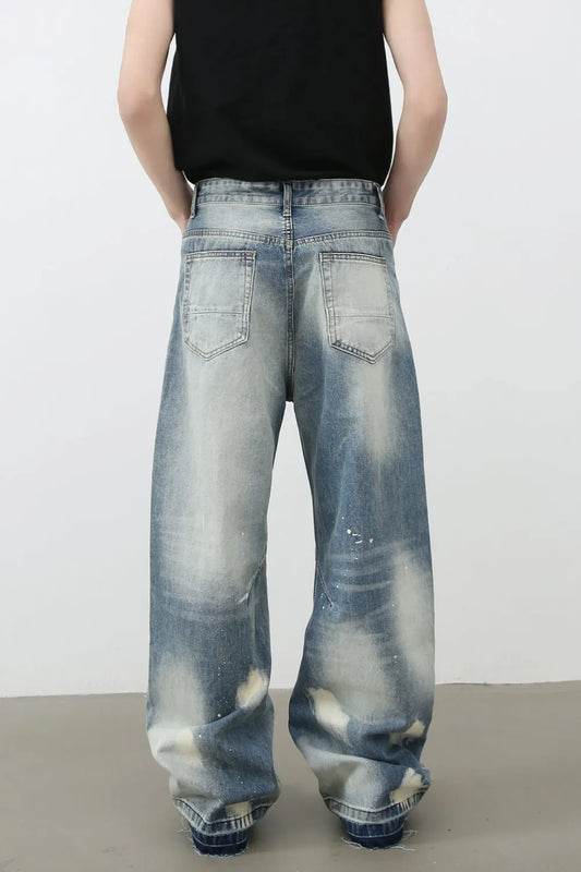 TEEK - Mens Distressed Wide Leg Jeans JEANS TEEK Trend