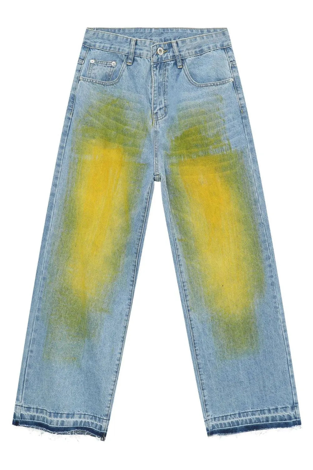 TEEK - Mens Contrast Baggy Medium Wash Jeans JEANS TEEK Trend