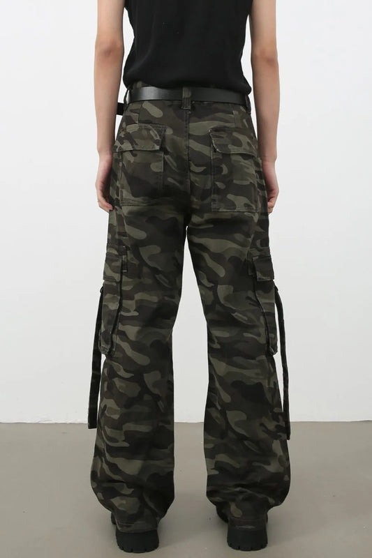 TEEK - Mens Green Camouflage Cargo Jeans JEANS TEEK Trend