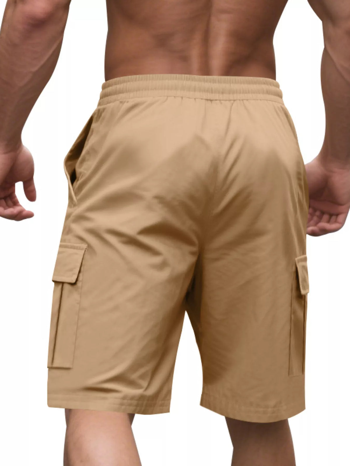 TEEK - Mens Full Size Cargo Shorts with Drawstring Plus Size SHORTS TEEK Trend