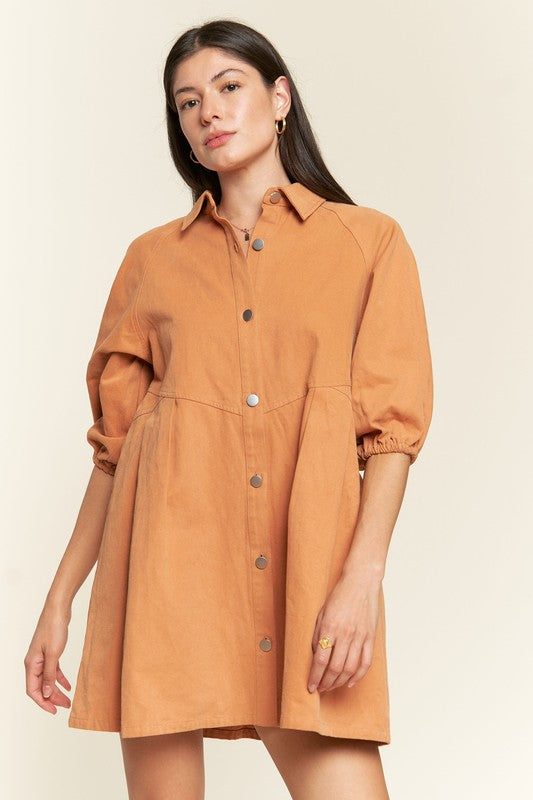 TEEK - Washed Denim Capri Sleeve Dress DRESS TEEK FG