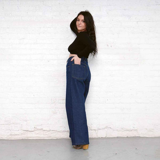 TEEK - Palazzo Jeans Dark Wash 100% Cotton JEANS TEEK DDA