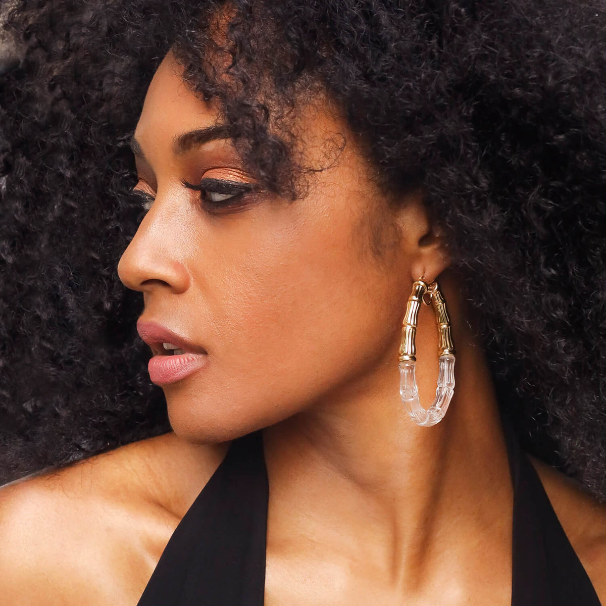 TEEK - Duchess Bamboo Lucite Hoop Earrings JEWELRY TEEK GNH