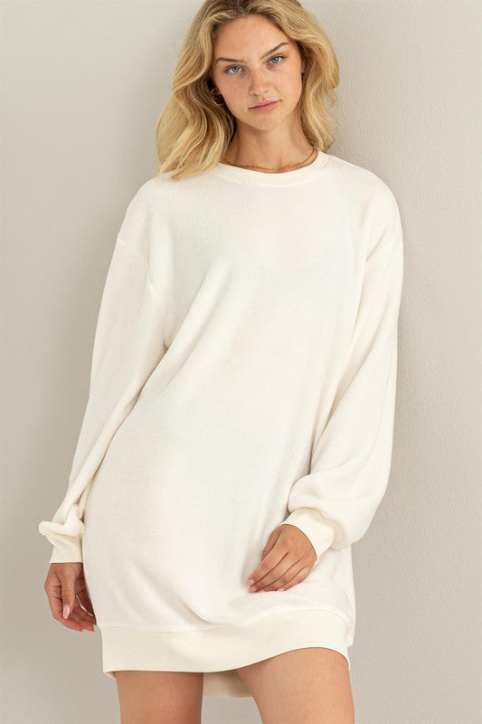 TEEK - Girlfriend Sweatshirt Mini Dress DRESS TEEK FG CREAM S 