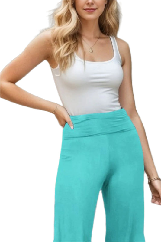 TEEK - Mint Heimish Full Size Ruffled High Waist Wide Leg Pants PANTS TEEK Trend