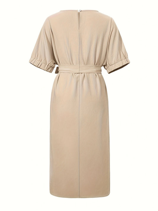 TEEK - Sand Slit Tie Waist Dress DRESS TEEK Trend