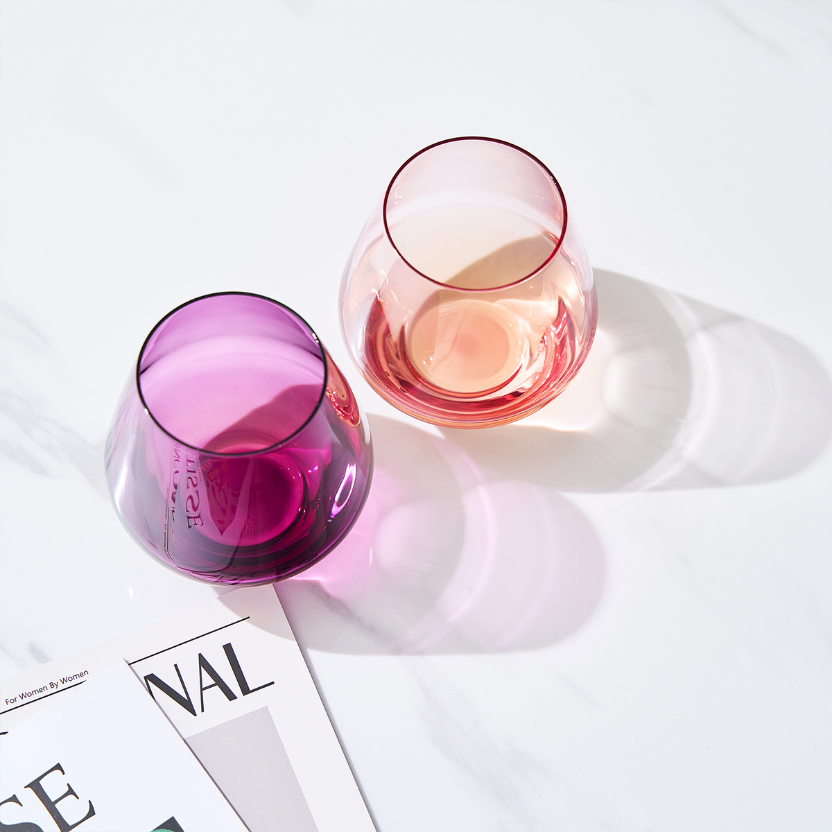 TEEK - Flora Stemless Wine Glassware Set HOME DECOR TEEK KS