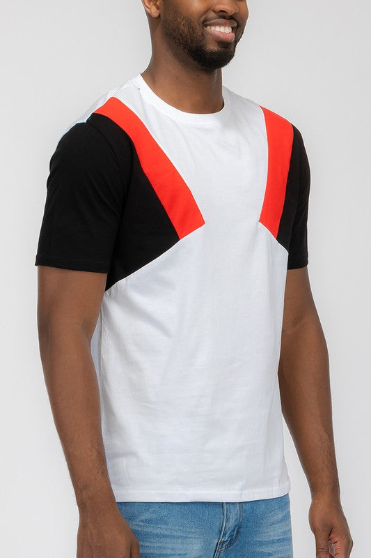 TEEK - Mens Color Block Short Sleeve Tshirt TOPS TEEK FG