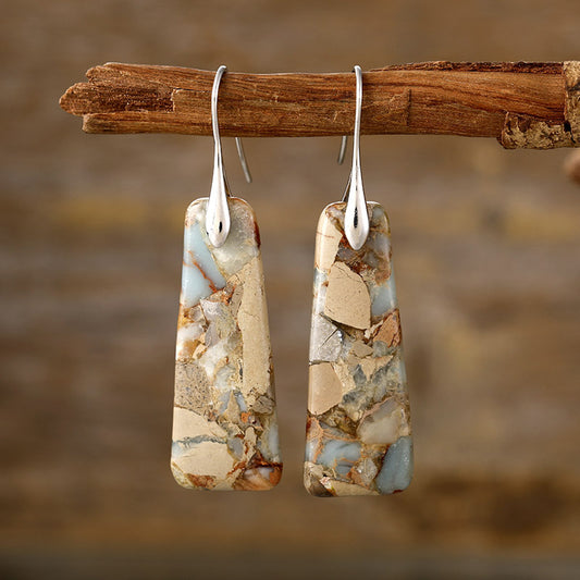 TEEK - Copper Natural Stone Earrings JEWELRY TEEK Trend Yellow/Silver