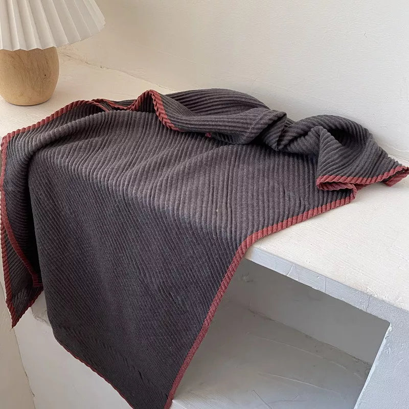 TEEK - Contrast Trim Texture Warm Scarf SCARF TEEK Trend