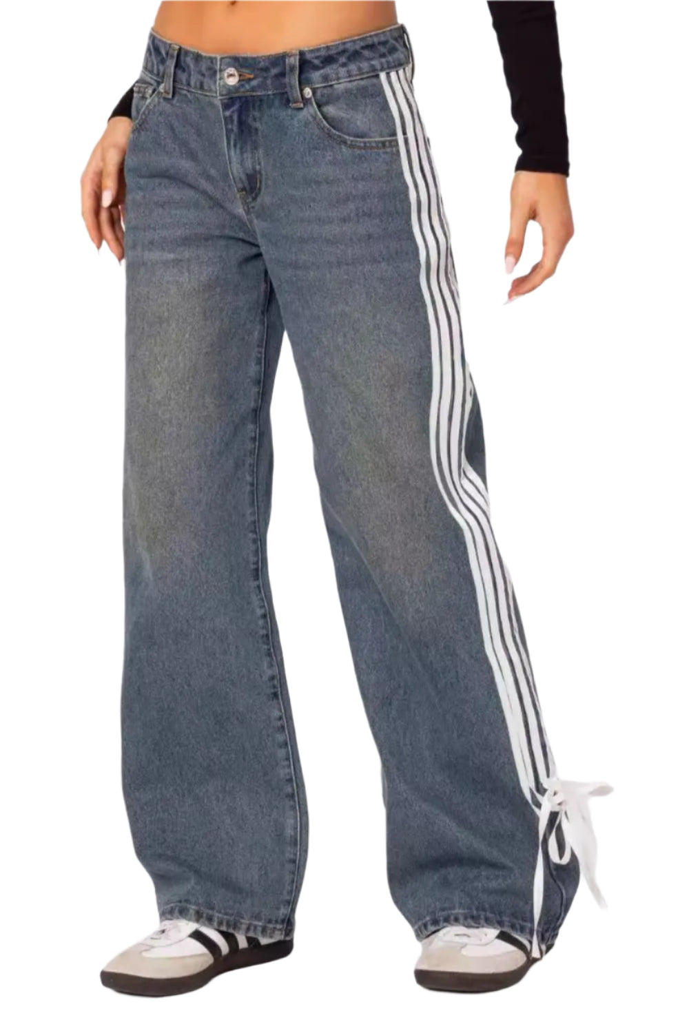 TEEK - Side Striped Loose Fit Jeans JEANS TEEK Trend Medium S
