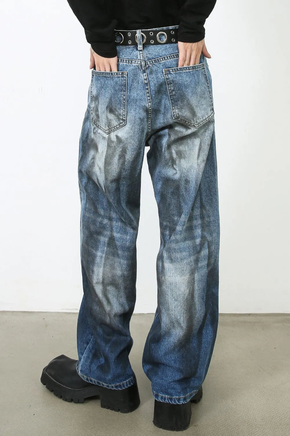 TEEK - Mens Loose Fit Medium Wash Jeans JEANS TEEK Trend