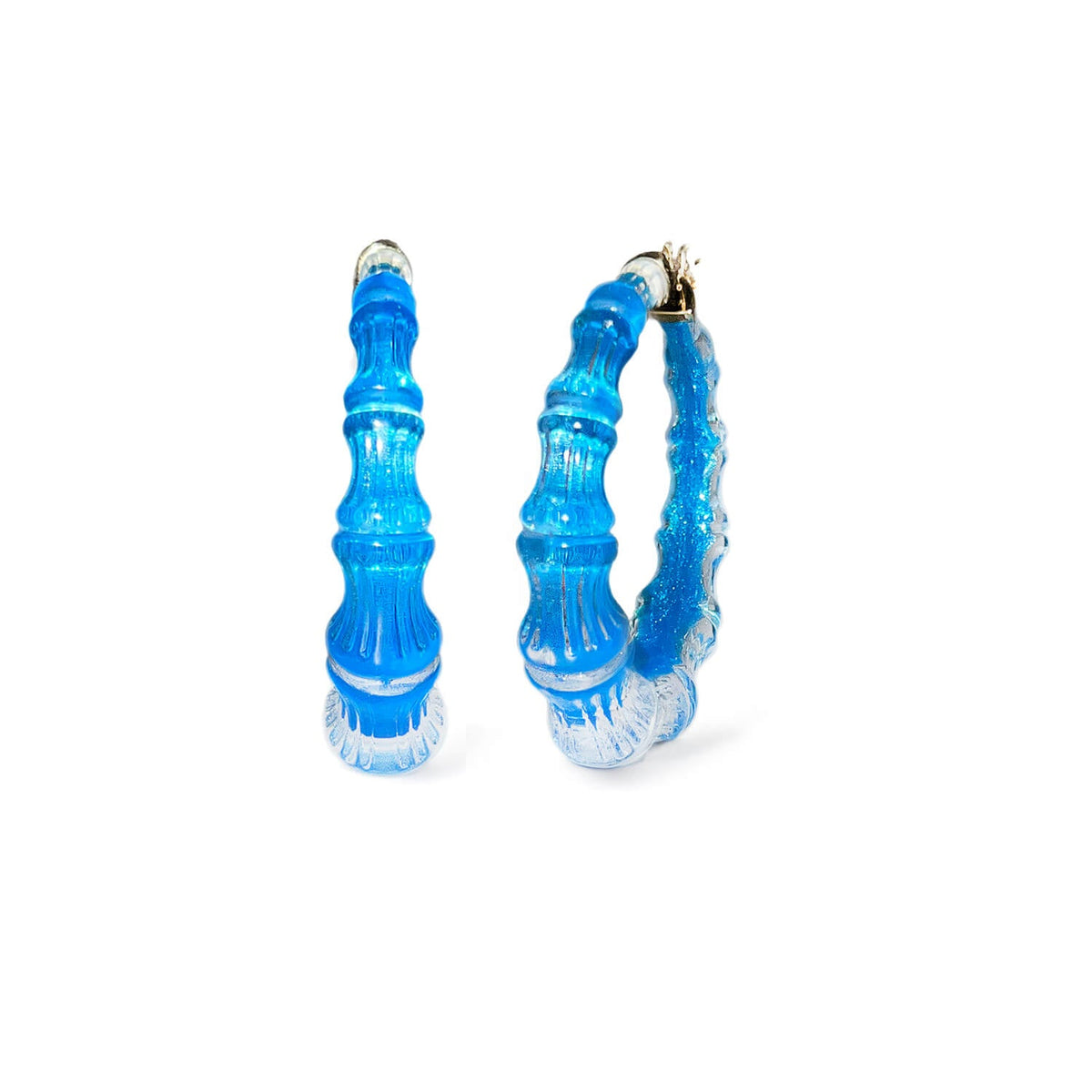 TEEK - Bamboo Illusion Lucite Hoop Earrings JEWELRY TEEK GNH FIJI