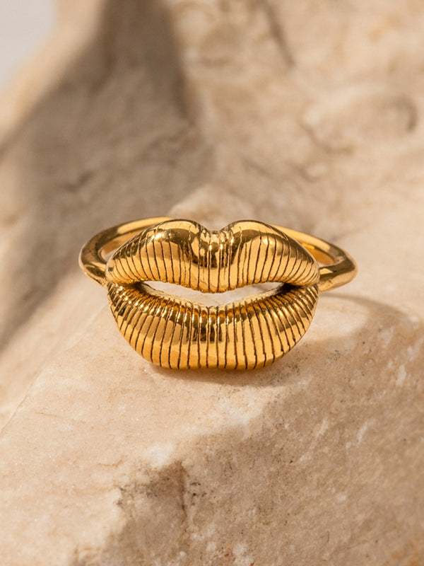 TEEK - Lip Open Ring RING TEEK K Golden