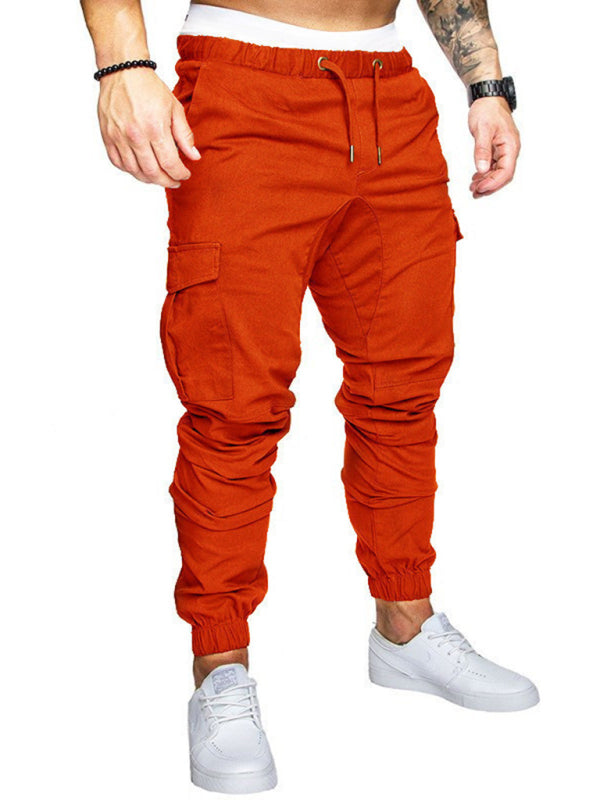 TEEK - Mens Casual Tether Elastic Trousers PANTS TEEK K Orange M