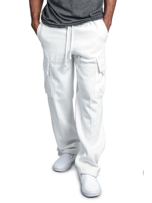 TEEK - Mens Cargo Sweatpants Trousers PANTS TEEK K White M