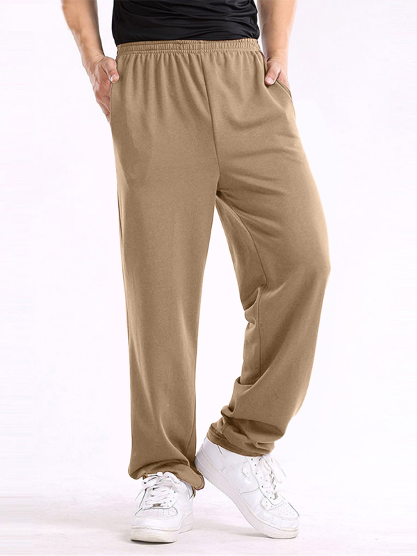 TEEK - Mens Straight Solid Color Loose Trousers PANTS TEEK K Camel S 
