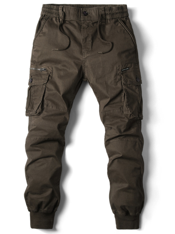 TEEK - Mens Solid Color Cargo Pants PANTS TEEK K Coffee 29