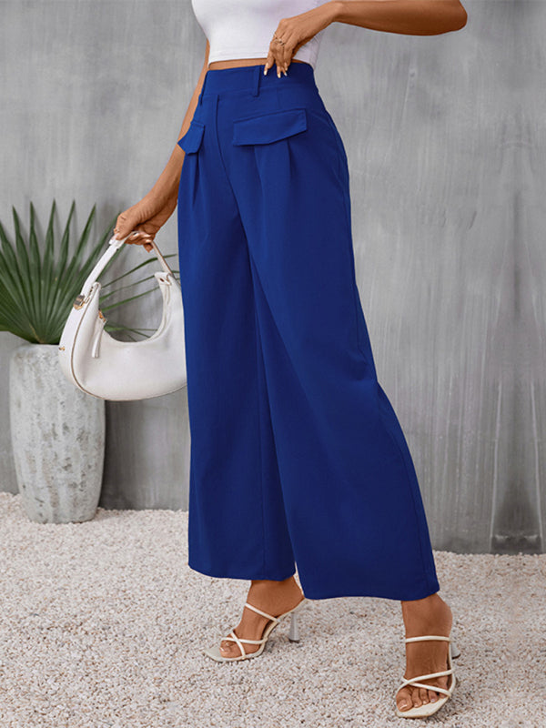 TEEK - Blue Wide-Leg Trousers PANTS TEEK K
