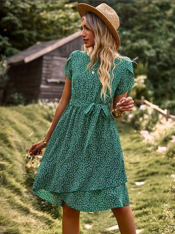 TEEK - Tie Waist Floral Dress DRESS TEEK K