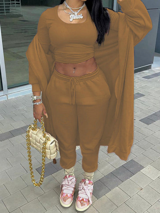 TEEK - Long-Sleeved Hooded Sweatsuit Two-Piece Set SET TEEK K