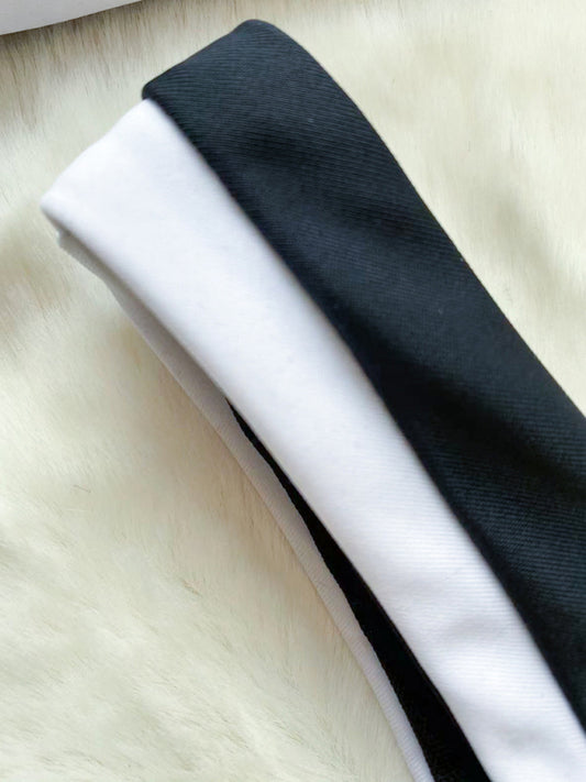 TEEK - Black Suspender Tube Top Split Bikini SWIMWEAR TEEK K