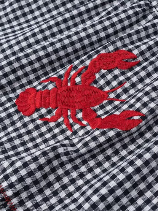 TEEK - Black Checkered Lobster Tank Long Dress TEEK K