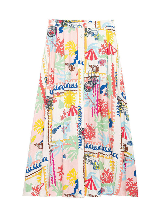 TEEK - Resort Patchwork Print Top/Skirt Set SET TEEK K Skirt XS