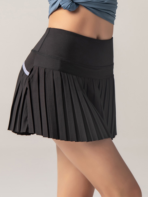 TEEK - Quick-Drying Pocketed Culotte Sports Shorts Tennis Pleated Skirt SKIRT TEEK K