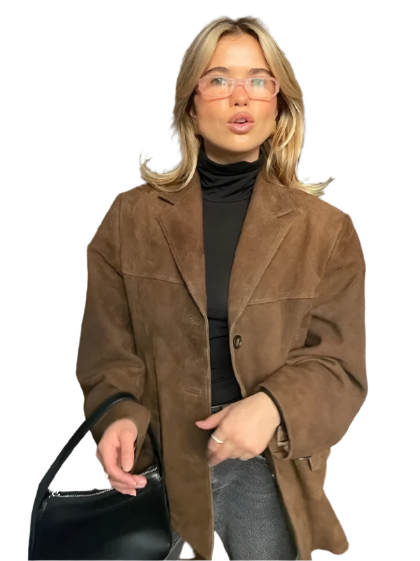 TEEK - Vintage Suede Jacket Coat JACKET TEEK K Dark Brown S