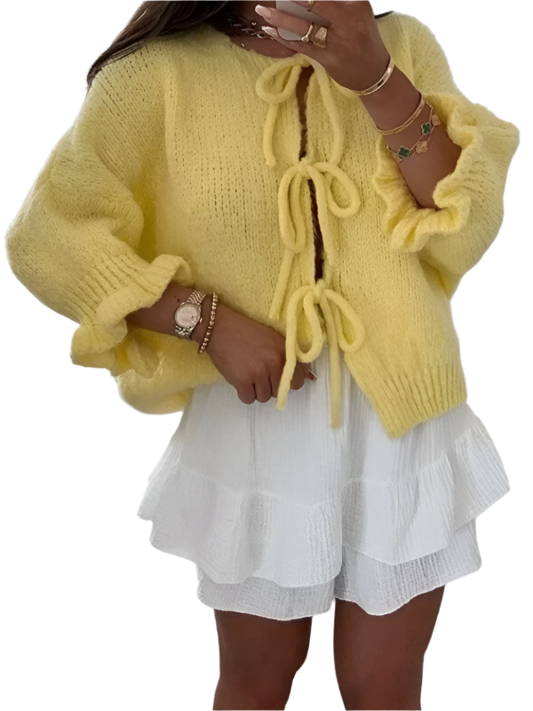 TEEK - Yellow Knit Sweater Vest SWEATER TEEK K Golden Yellow S