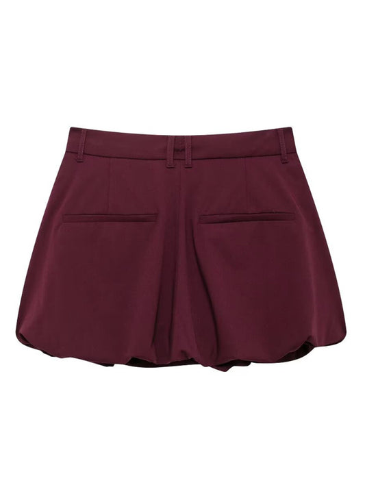 TEEK - Spiced Drawstring Lantern Mini Skirt SKIRT TEEK K