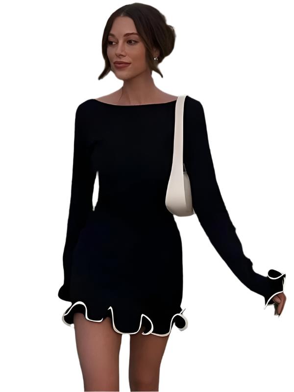 TEEK - The Glove Fit Short Ruffle Dress DRESS TEEK K