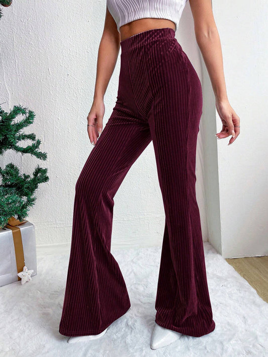 TEEK - High-Waisted Corduroy Flared Pants PANTS TEEK K