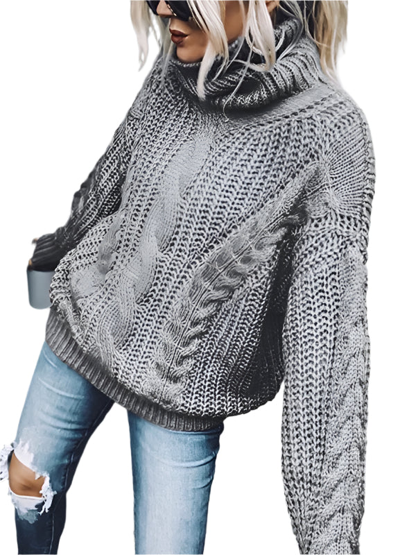 TEEK - Turtleneck Knitted Sweater SWEATER TEEK K Grey S