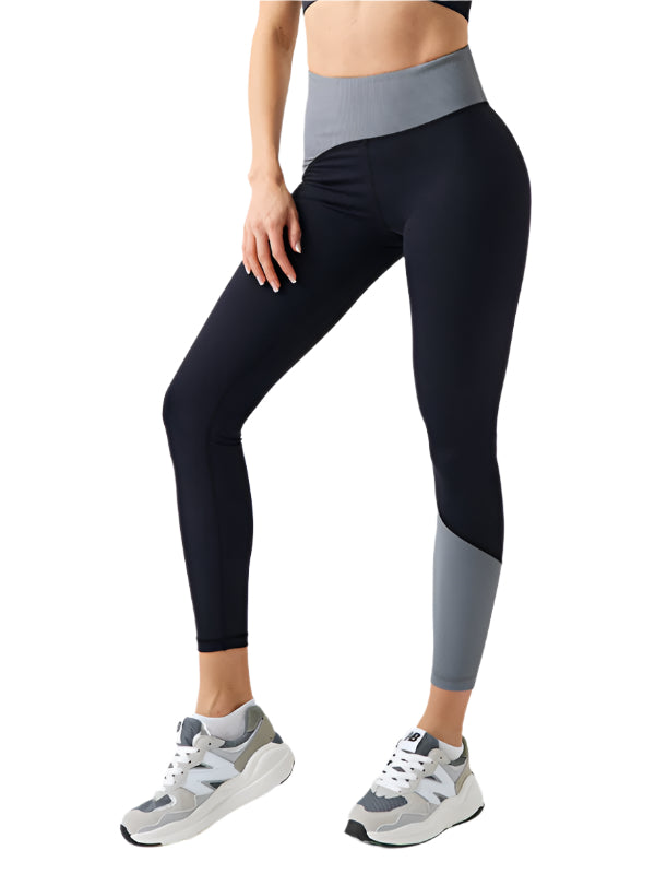 TEEK - Dark Grey Recycled Fabric Contrast Fitness Leggings PANTS TEEK K XS