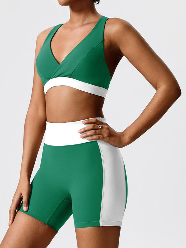 TEEK - Recycled Fabric Backless Vest + Sports Shorts Set SET TEEK K Green XS