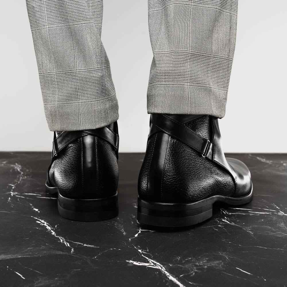 TEEK - 45-600-BLK Jodphur Italian Calfskin Mens Boot, Black SHOES TEEK ZI