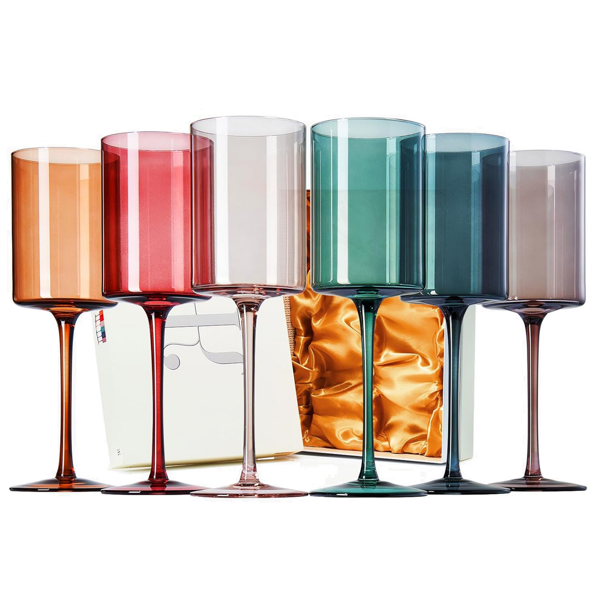 TEEK - Tonal Square Stemmed Wine Glassware Set HOME DECOR TEEK KS
