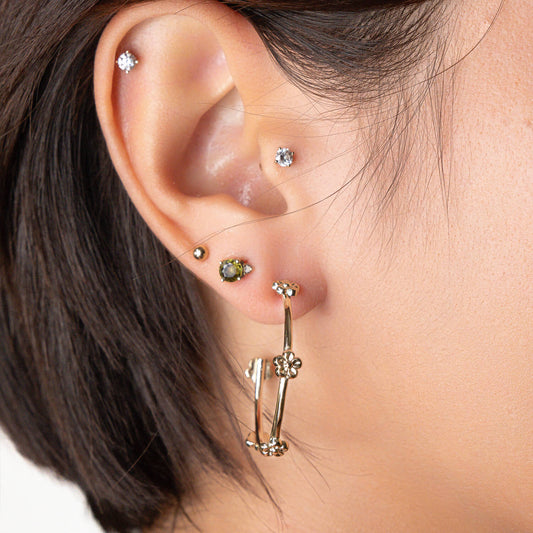 TEEK - Flower Station Hoop Earrings JEWELRY TEEK GNH