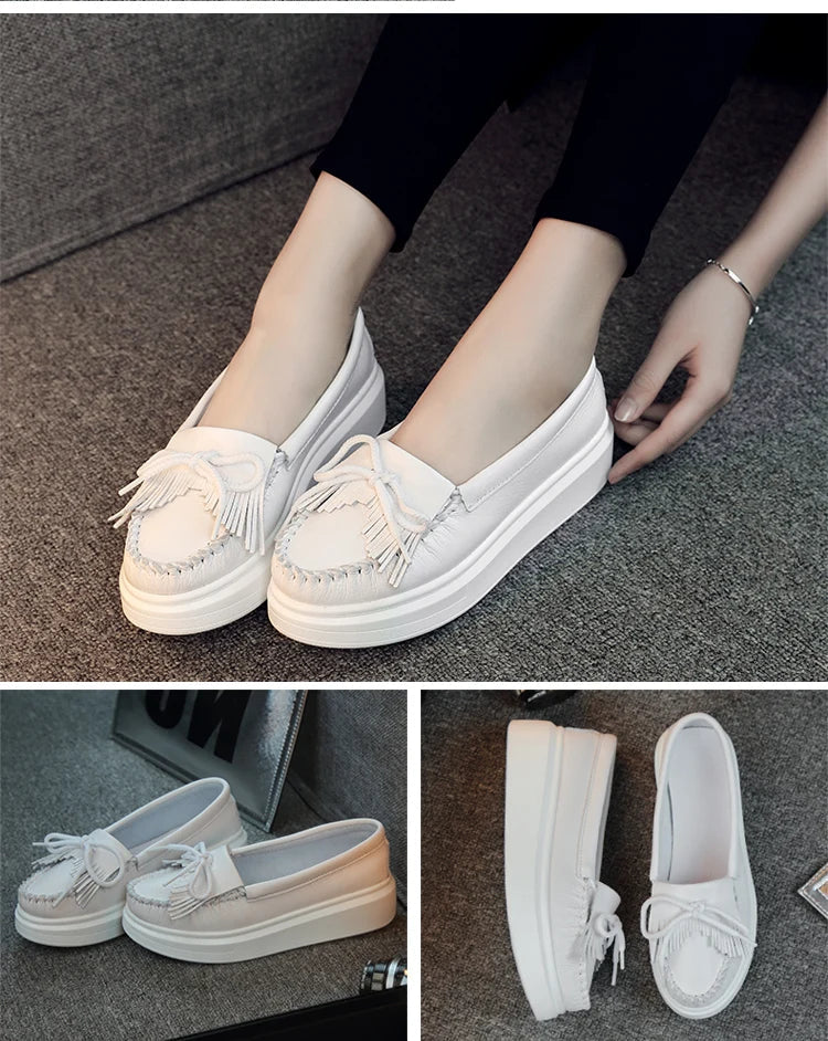 TEEK - Moeerue Platform Mocassins - White SHOES TEEK MS