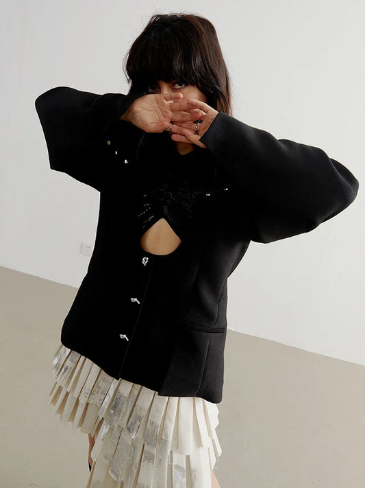 TEEK - Nandy Puff Sleeve Cut-Out Coat COAT TEEK MS