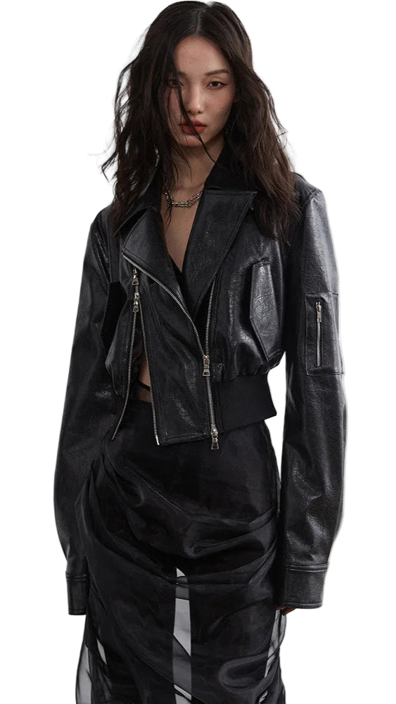 TEEK - Bataduh Vegan Leather Zipper Jacket JACKET TEEK MS