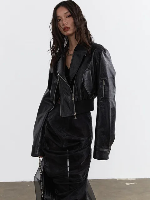 TEEK - Bataduh Vegan Leather Zipper Jacket JACKET TEEK MS