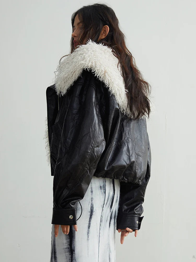 TEEK - Nursey Vegan Leather Fuzz Jacket JACKET TEEK MS