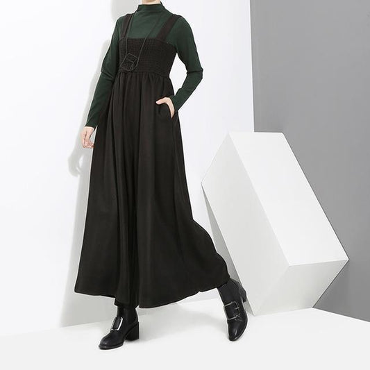 TEEK - Jucee Wide Leg Overalls - Black OVERALLS TEEK MS